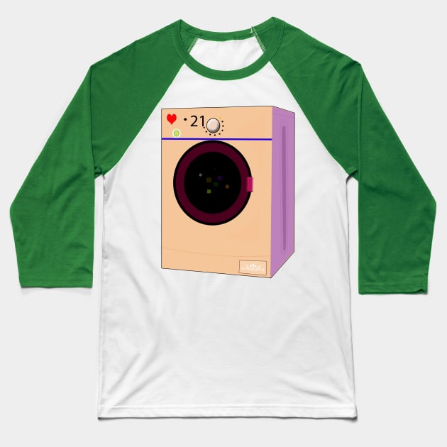 Washing Machine Baseball T-Shirt by momomoma